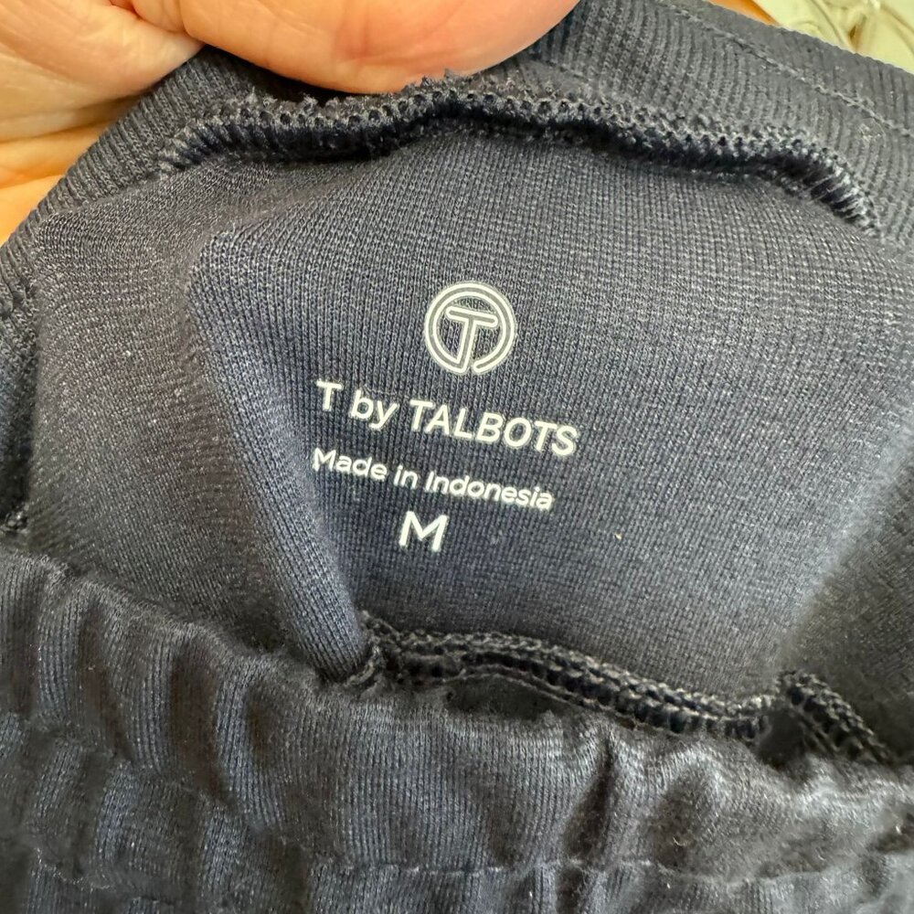 T By Talbots Drawstring Jogger Pant Navy Casual W… - image 8